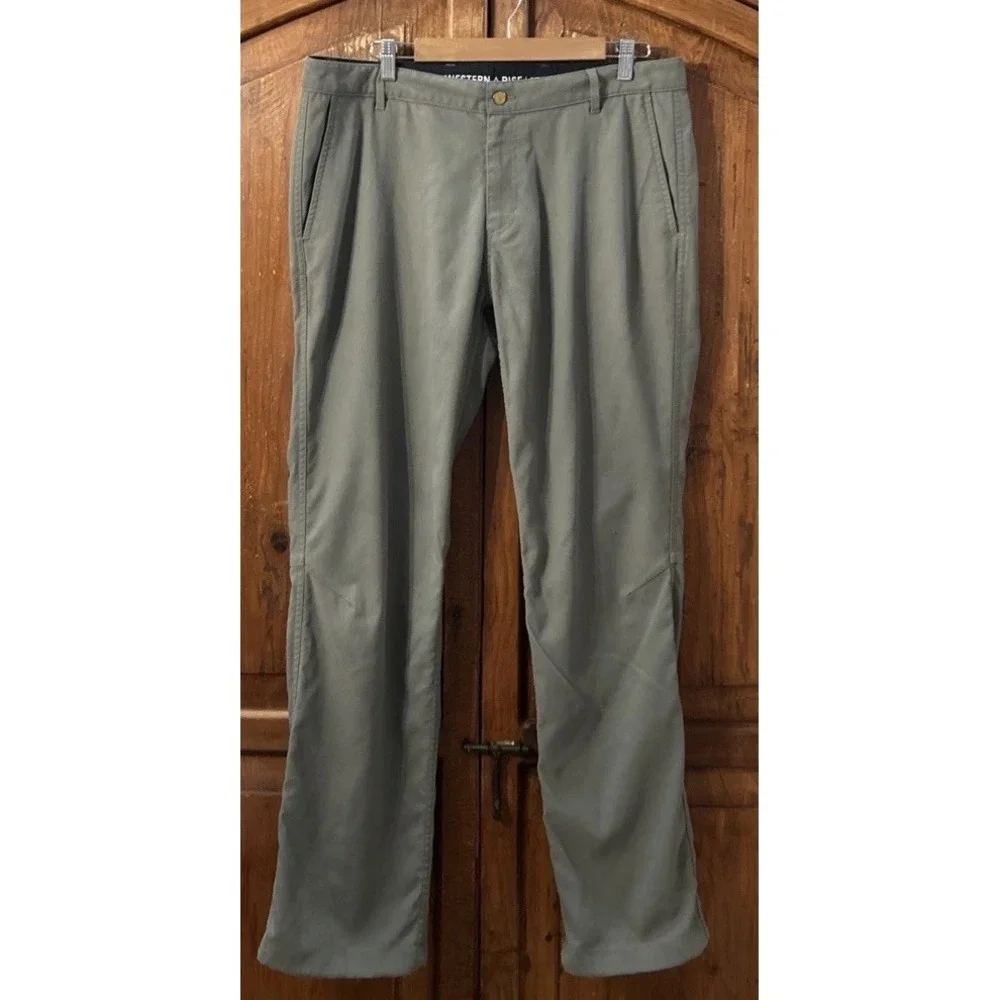 Mens Western Rise Slim Fit Pants Chinos Sz 36‎ Nylon Blend Stretch